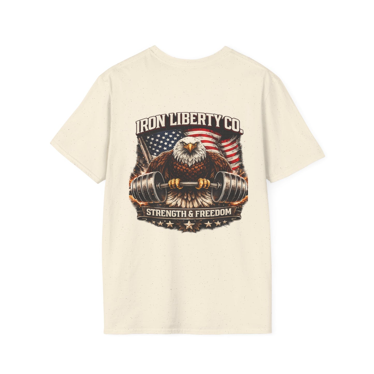 Iron Liberty Co. T-Shirt — Strength & Freedom Bald Eagle Workout Tee